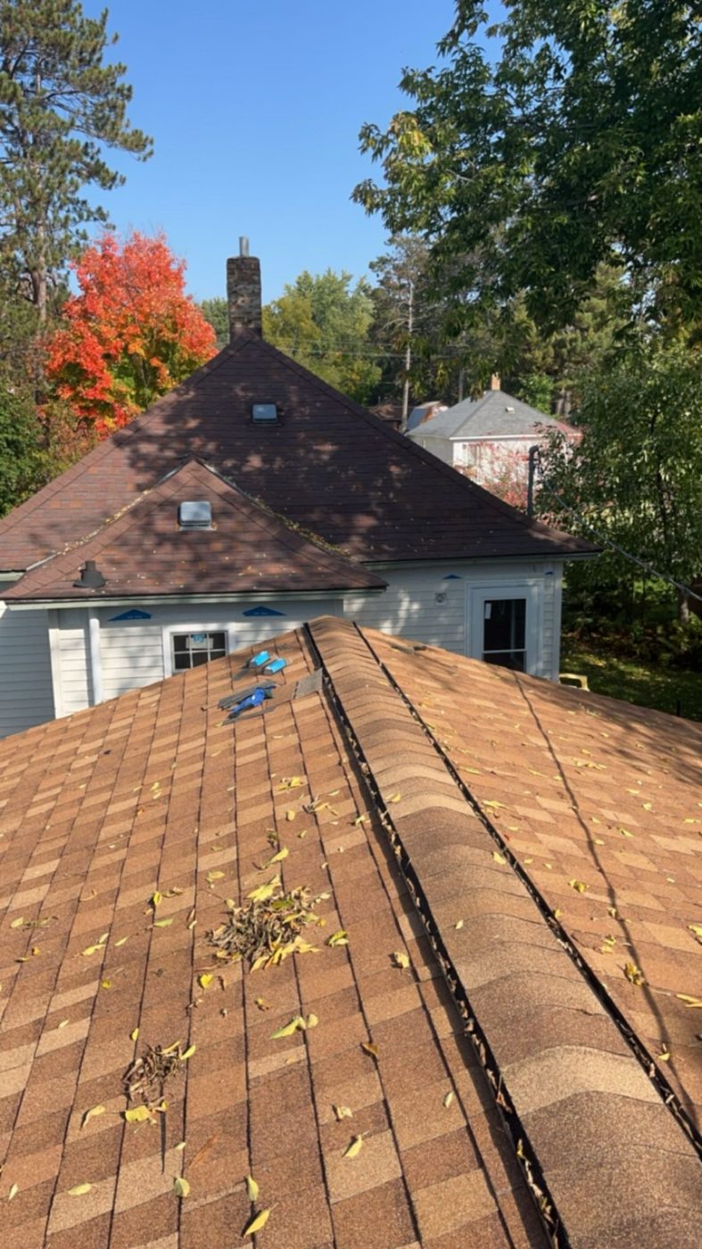 Finished roof in the fall